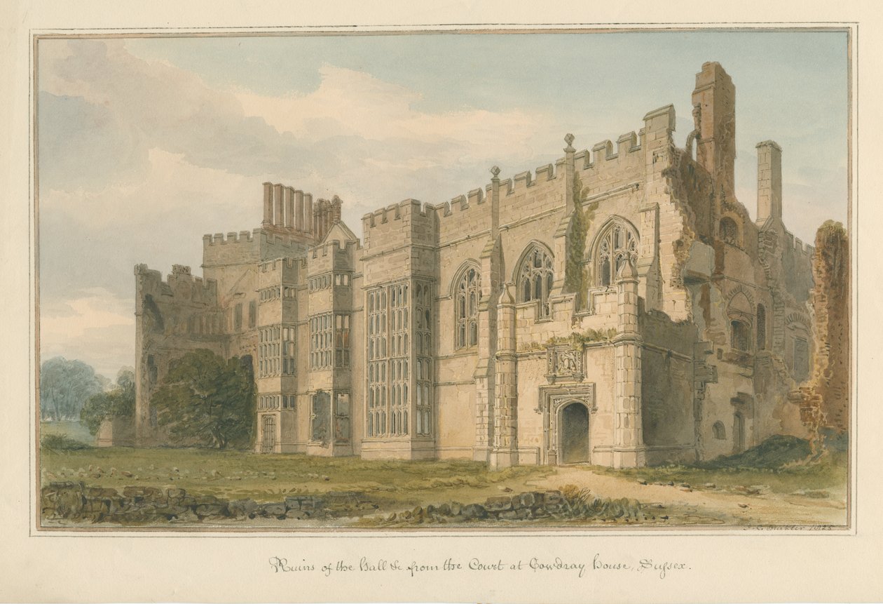 Sussex - Cowdray House autorstwa John Chessell Buckler