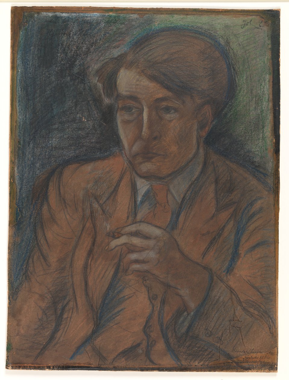 Studium wstępne do portretu malarza i grafika Sørena Hjortha Nielsen autorstwa John Christensen