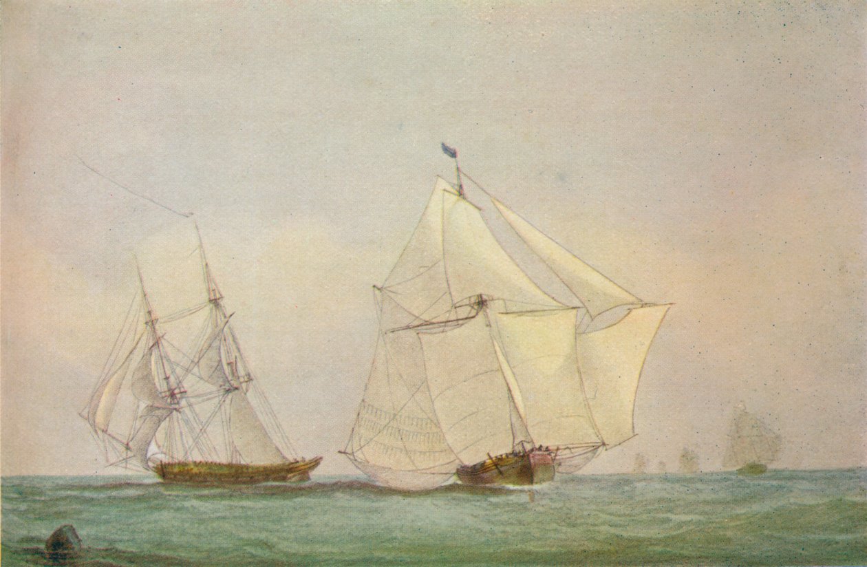 Leith Smack Running Up Swim, październik 1838 r autorstwa John Christian Schetky