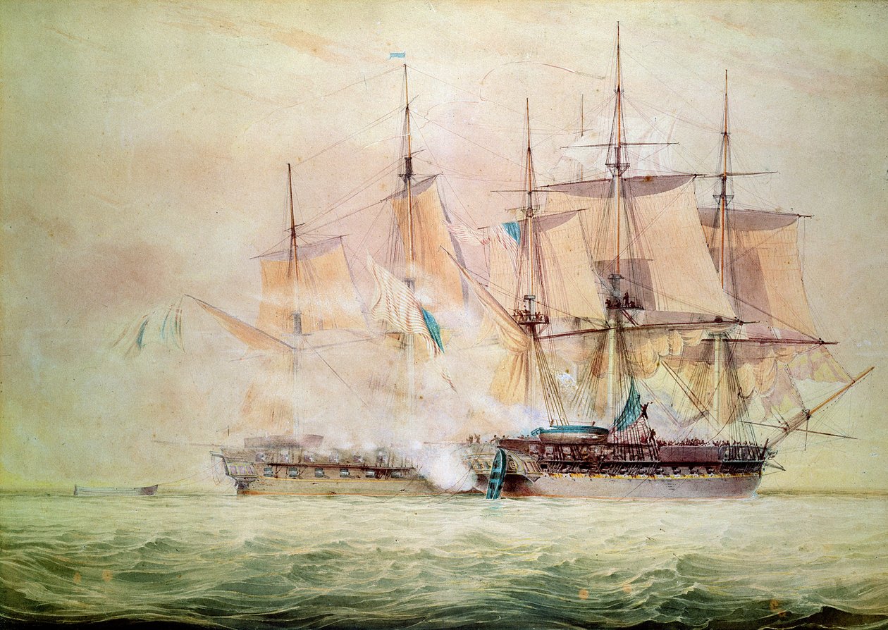 Wejście na pokład Chesapeake autorstwa John Christian Schetsky