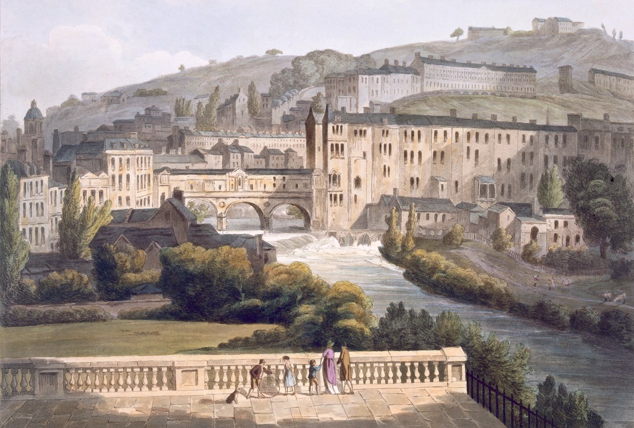 Most Pulteney, wyd. 1806. autorstwa John Claude Nattes