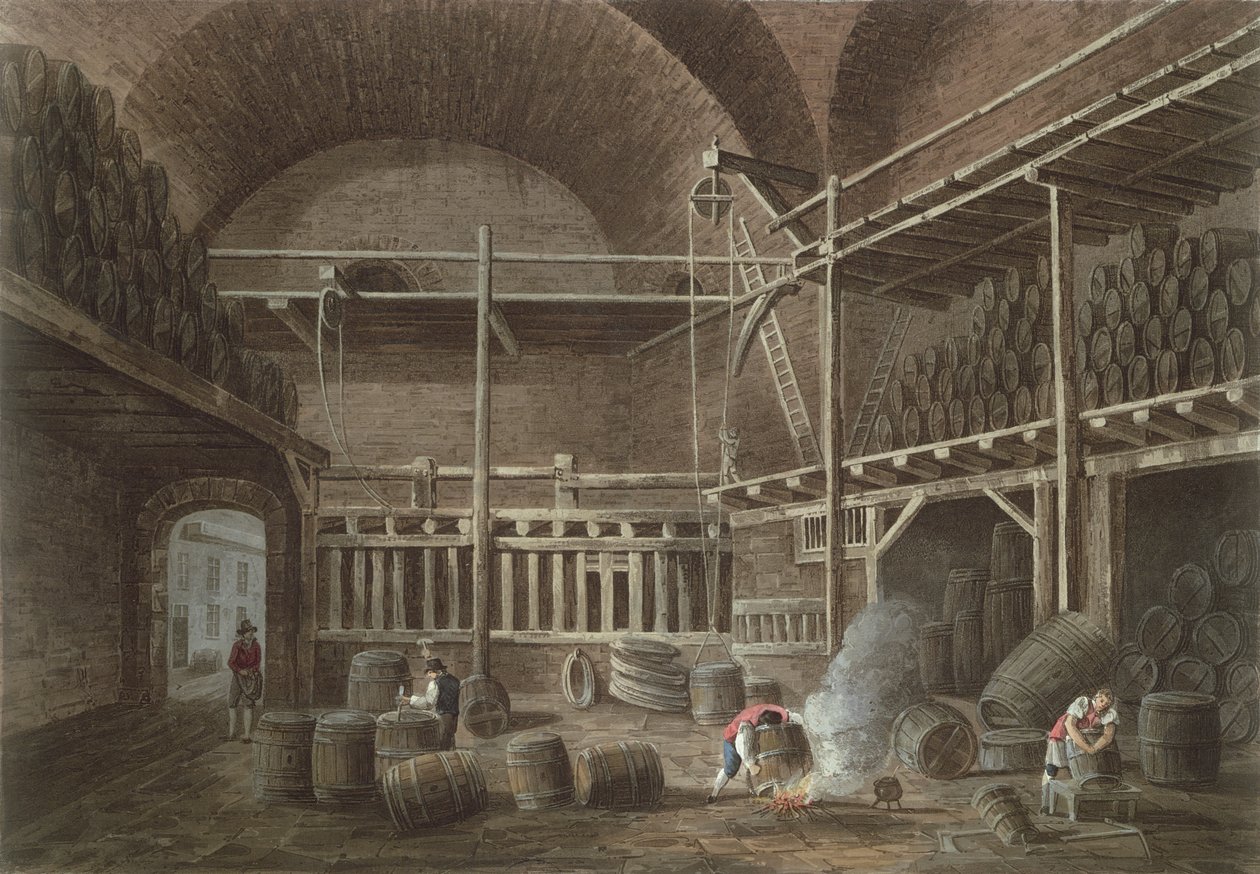 Łaźnie Juliana w Hotelu de Cluny, 1809 (akwatinta) autorstwa John Claude Nattes
