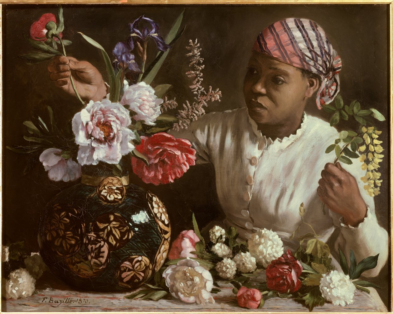 La negresse aux peonines Obraz Frederica Bazille