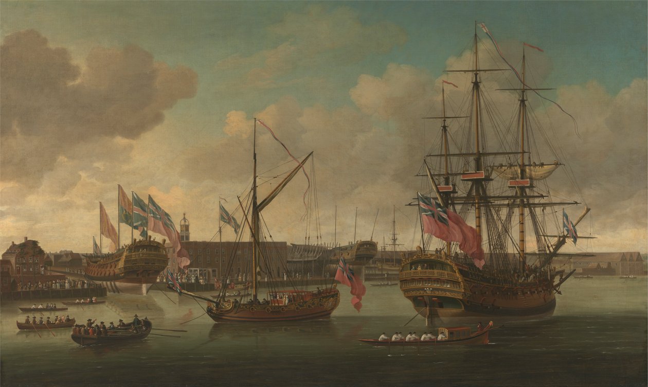 Start w Deptford autorstwa John Cleveley the elder