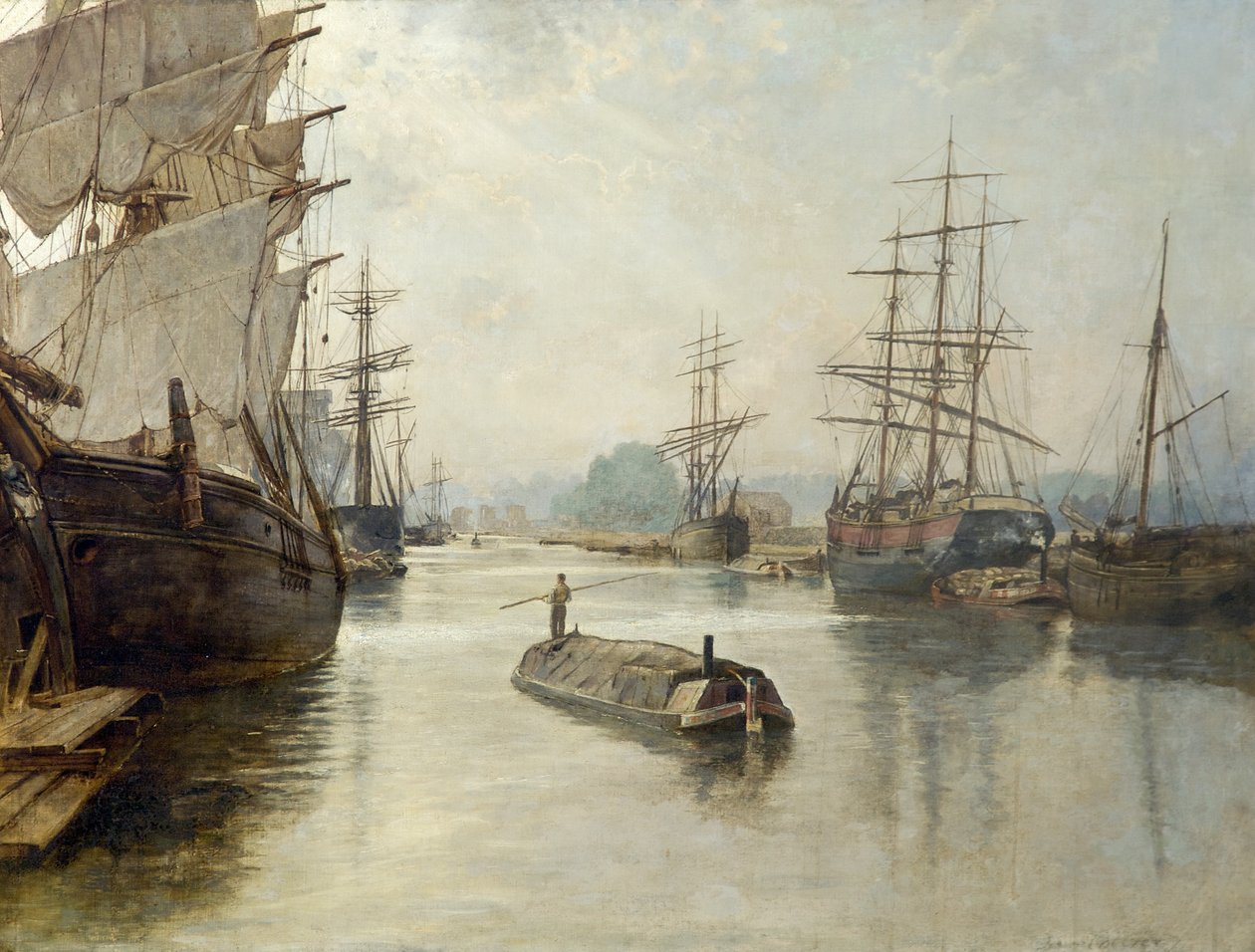 Doki Gloucester, przed 1922 r. autorstwa John Collier