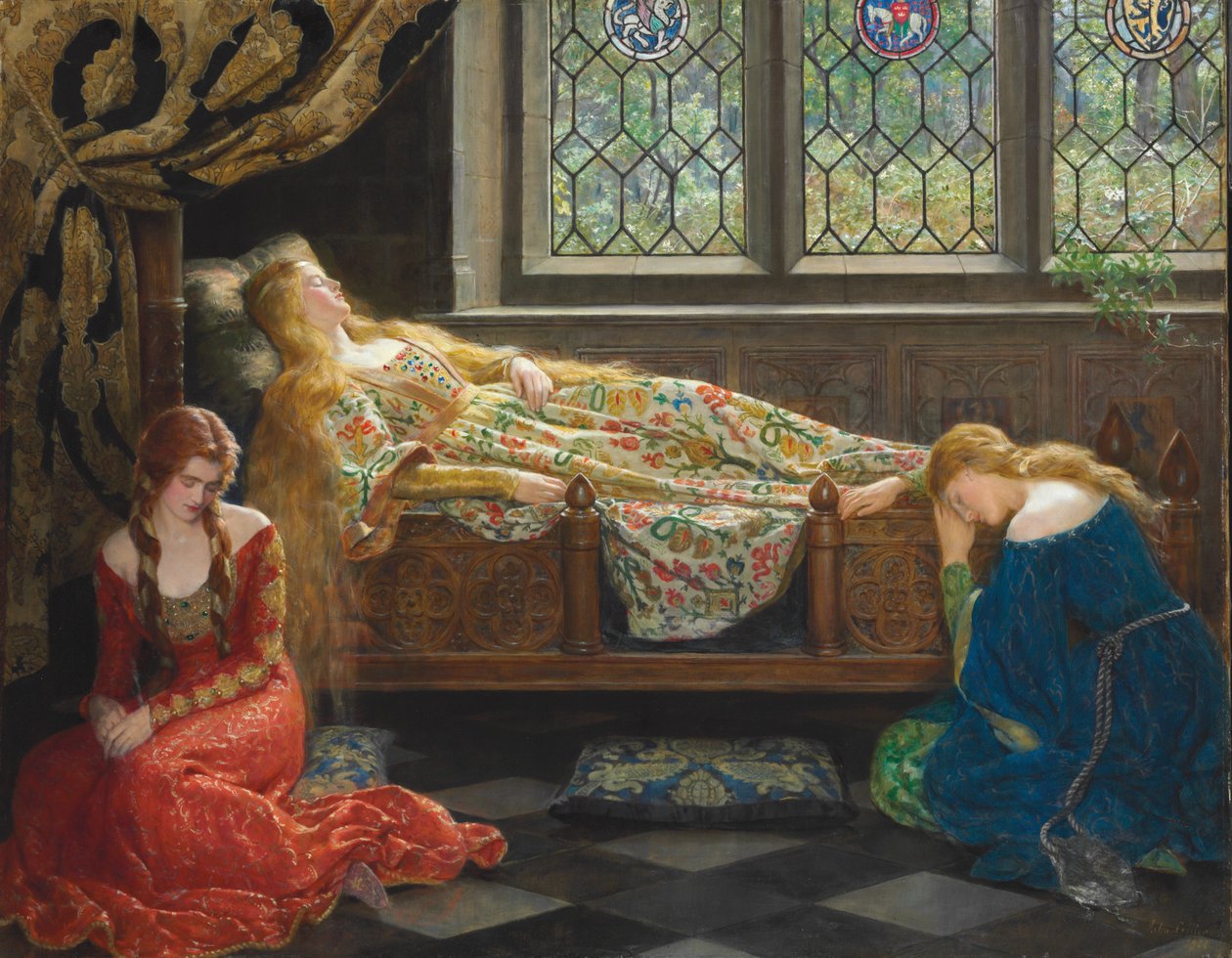 Śpiąca królewna autorstwa John Collier