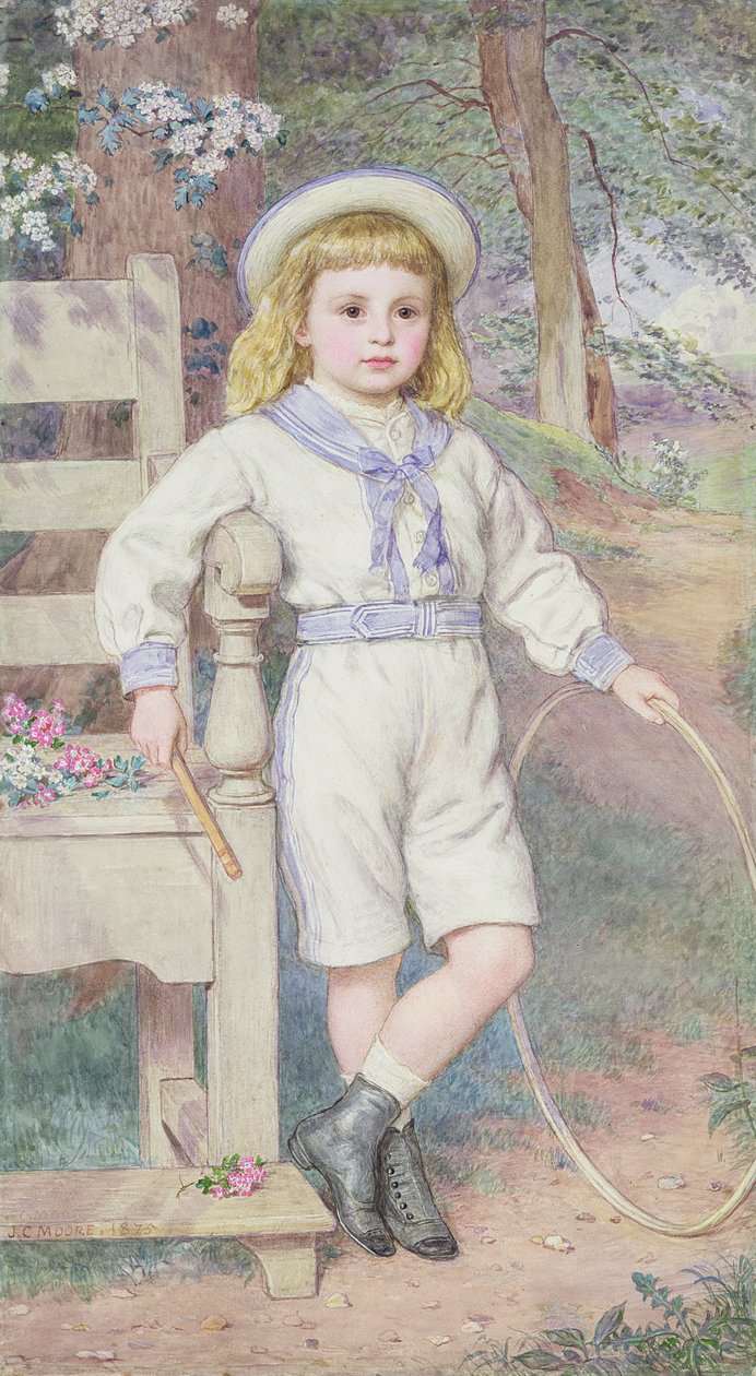 Chłopiec z obręczą autorstwa John Collingham Moore