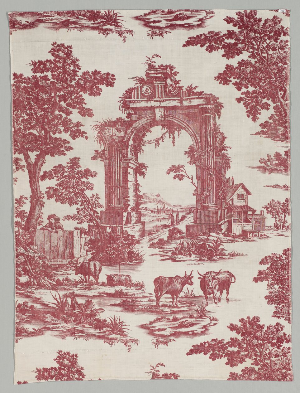 Bawełna drukowana w miedziorycie, 1765. autorstwa John Collins