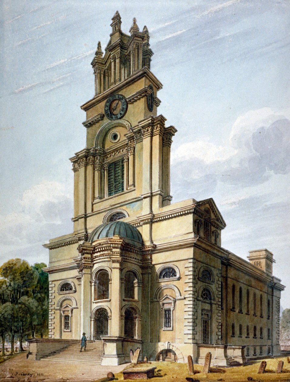 Kościół św. Anny, Limehouse, Londyn, 1811 autorstwa John Coney