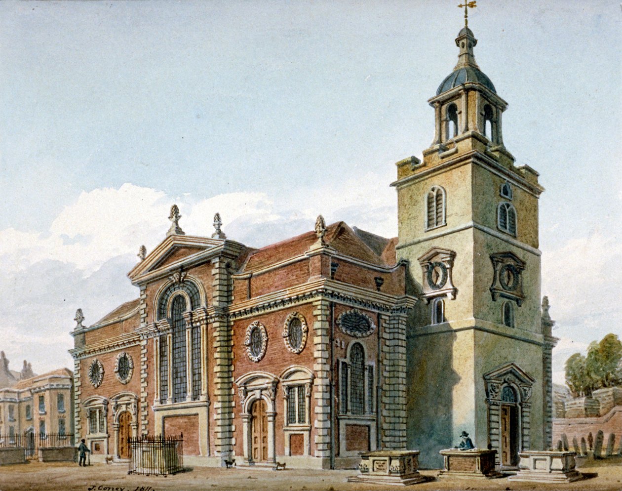 Kościół Najświętszej Marii Panny, Whitechapel, Londyn, 1811 autorstwa John Coney