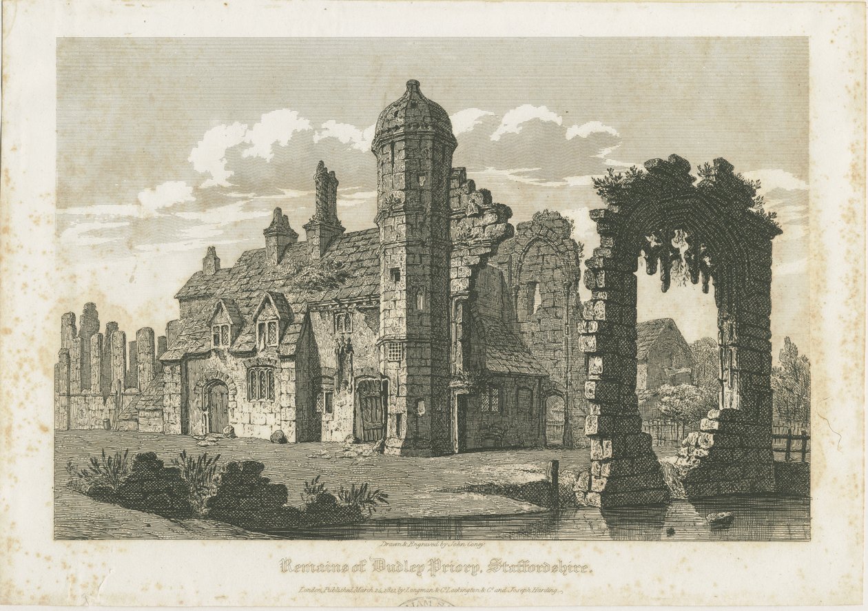 Dudley Priory: grawerowanie, bd [ok. 1821] autorstwa John Coney