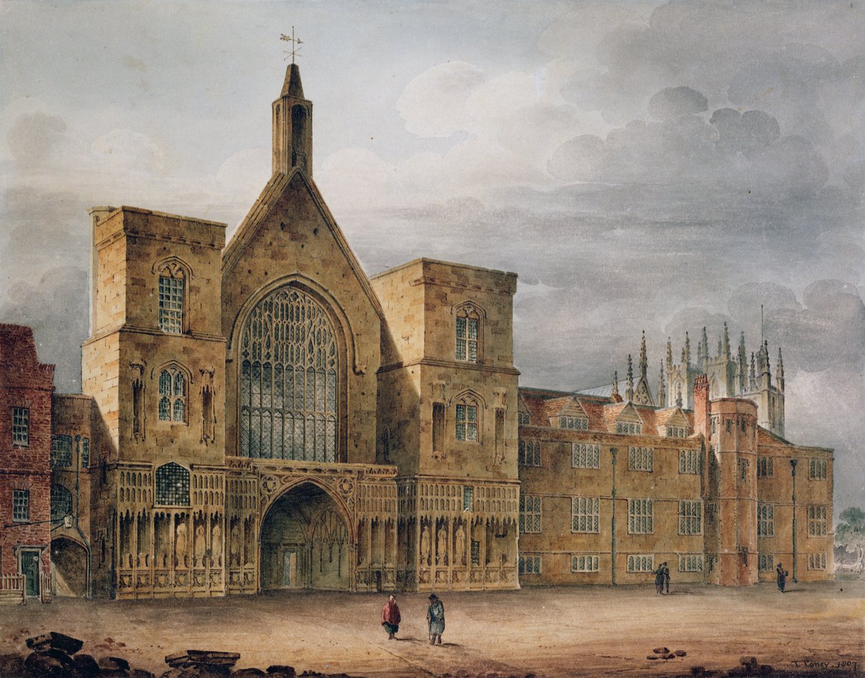 Wejście do Westminster Hall, 1807 r. autorstwa John Coney