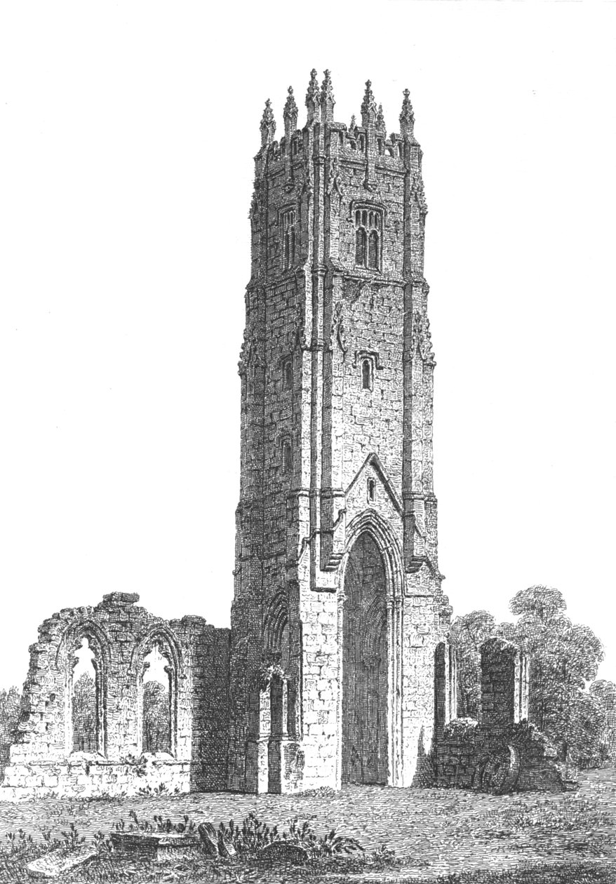 Gray Friars Tower, Richmond, North Yorkshire, c1800-1833 autorstwa John Coney