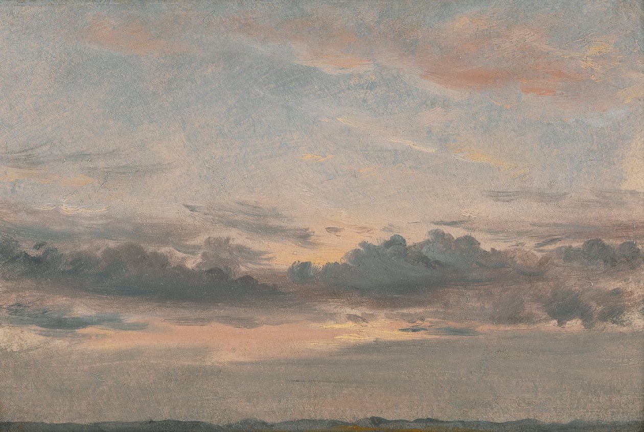 Studium chmur, zachód słońca autorstwa John Constable