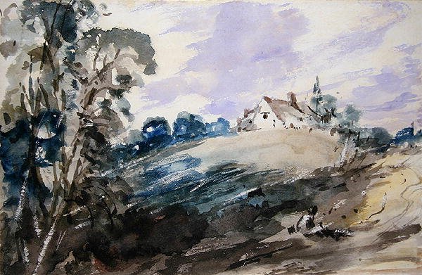 Domek na Wysokim Brzegu (akwarela na papierze) autorstwa John Constable
