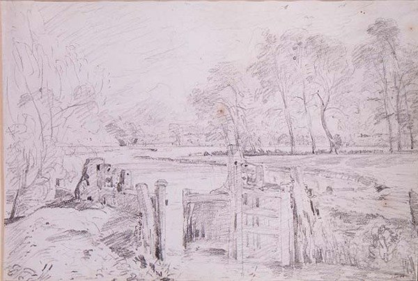 Zamek na Stour autorstwa John Constable