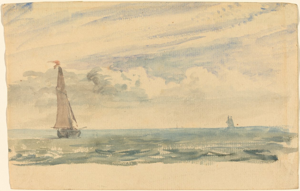 Pejzaż morski z dwoma żaglówkami autorstwa John Constable