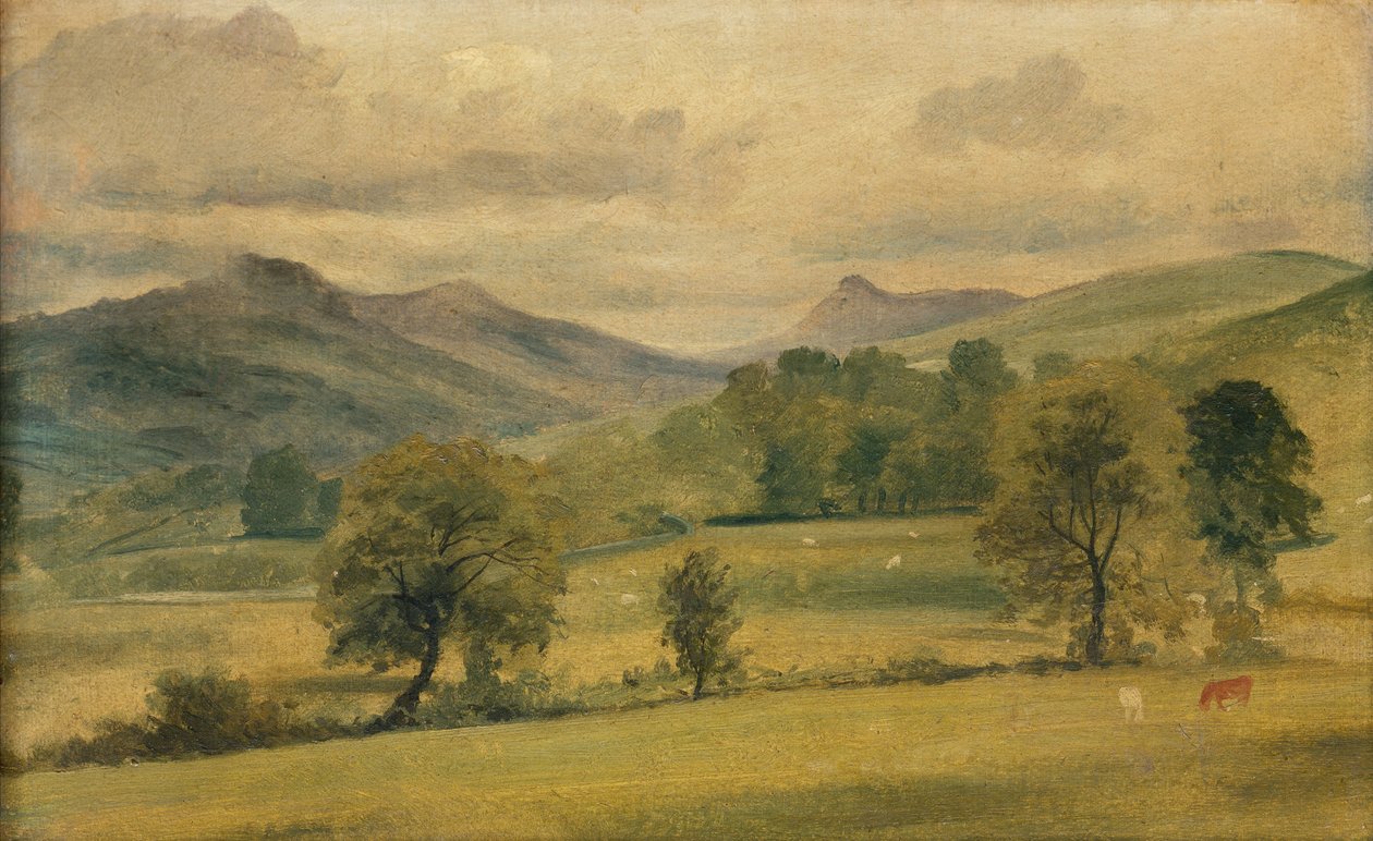 Widok w Krainie Jezior (akwarela) autorstwa John Constable