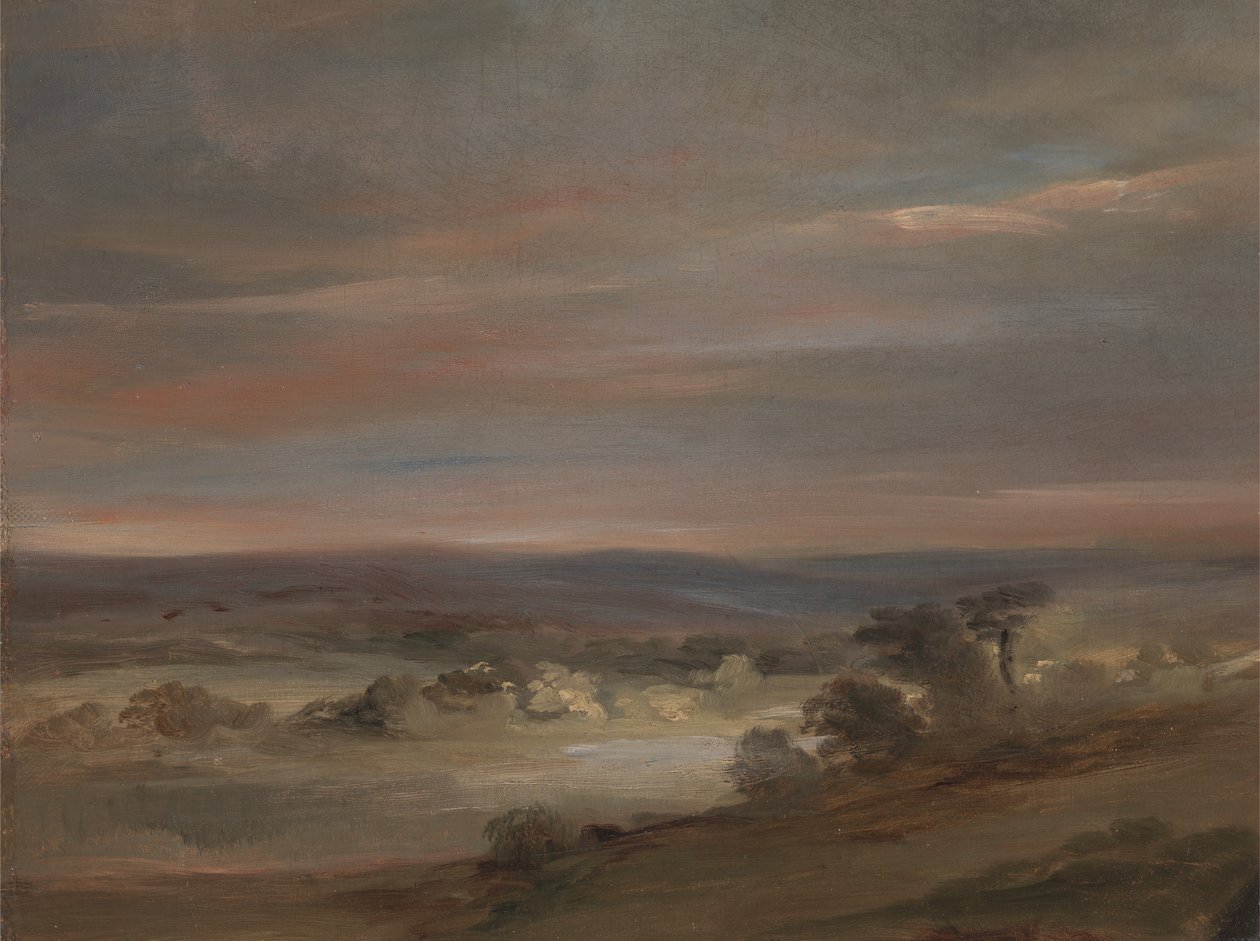 Widok na Hampstead Heath, wczesny poranek, ok. godz. 1821. autorstwa John Constable