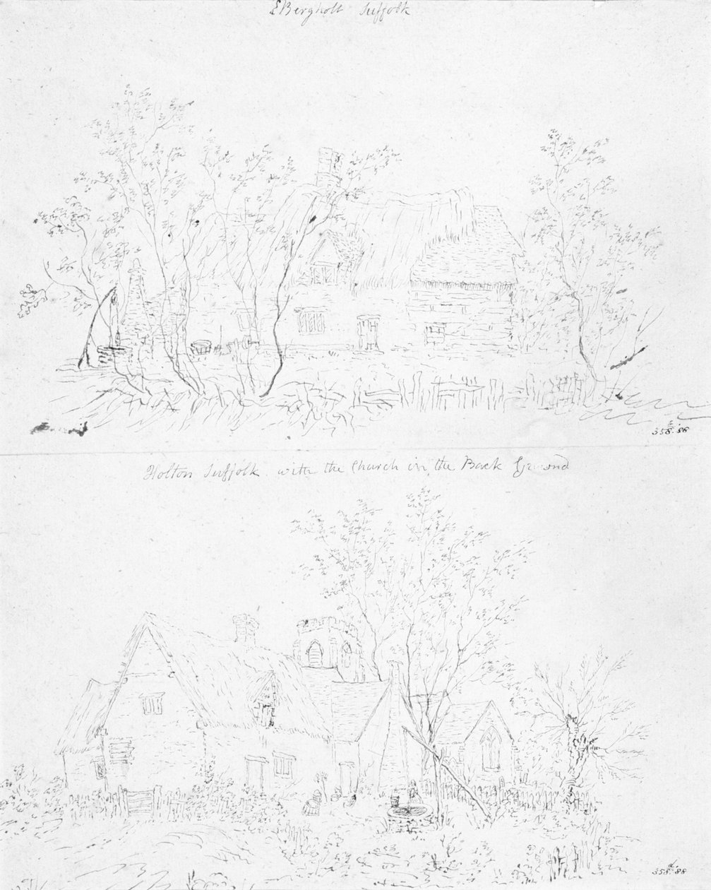 Zrujnowany domek w Capel, Suffolk autorstwa John Constable