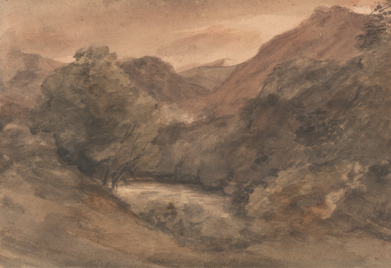 Borrowdale: Wieczór po pięknym dniu, 1 października 1806 autorstwa John Constable