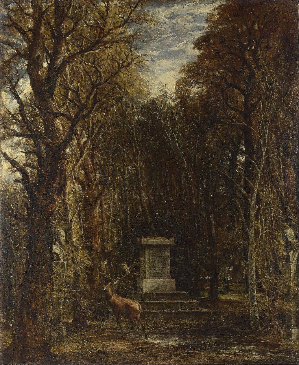 Pomnik ku czci sir Joshuy Reynoldsa, wzniesiony na terenie posiadłości Coleorton Hall w hrabstwie Leicestershire przez nieżyjącego już sir George’a Beaumonta, baroneta. autorstwa John Constable