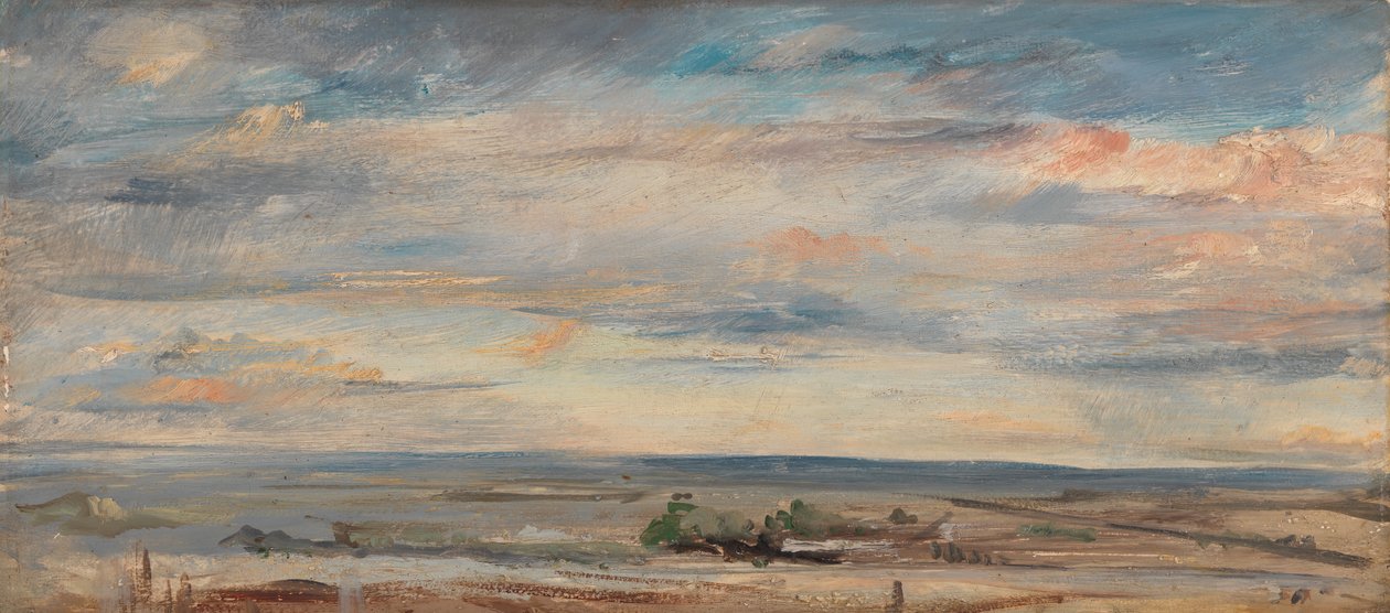 Studium chmur, wczesny poranek, patrząc na wschód z Hampstead, 1821. autorstwa John Constable