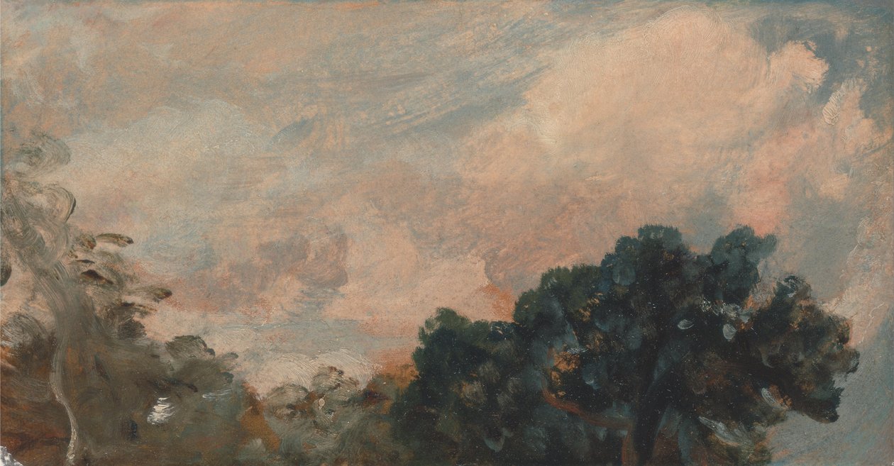 Studium chmur z drzewami autorstwa John Constable