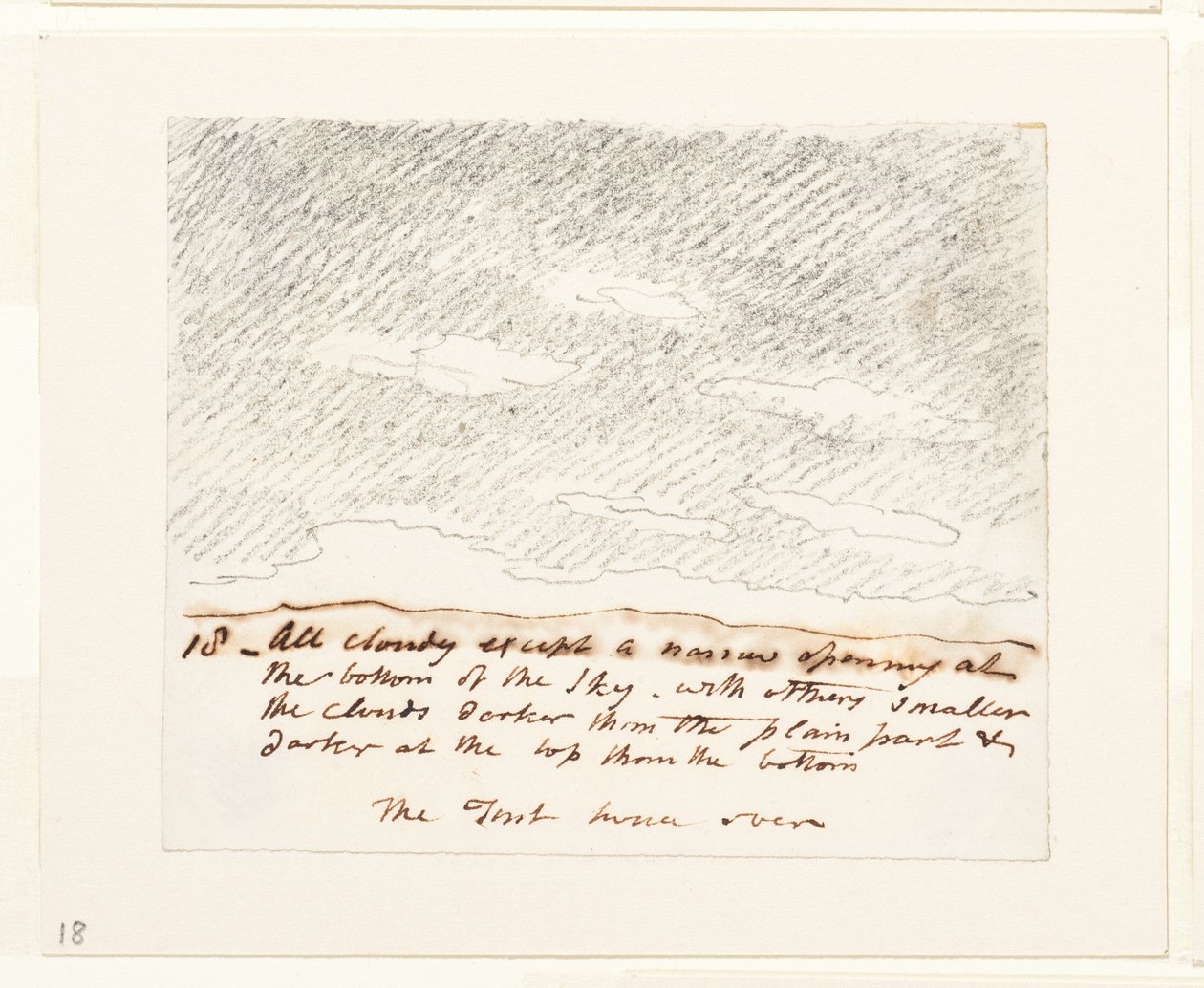 Studium chmur (wg "Engravings of Skies" Alexandra Cozensa), ok. 1822-23 (grafit na papierze) autorstwa John Constable