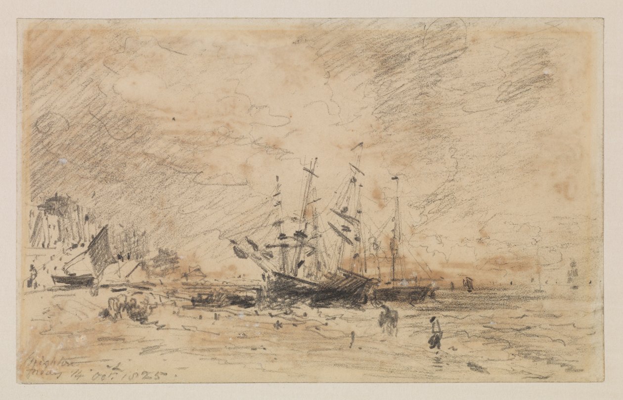 Colliers na plaży w Brighton, 14 października 1825 autorstwa John Constable