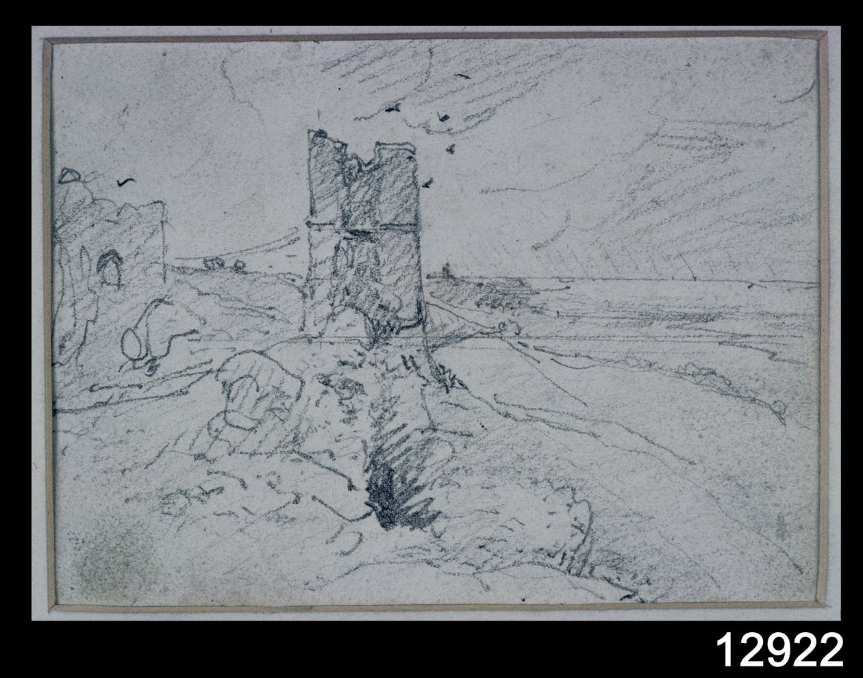 Domki na wysokim brzegu, 1834 autorstwa John Constable