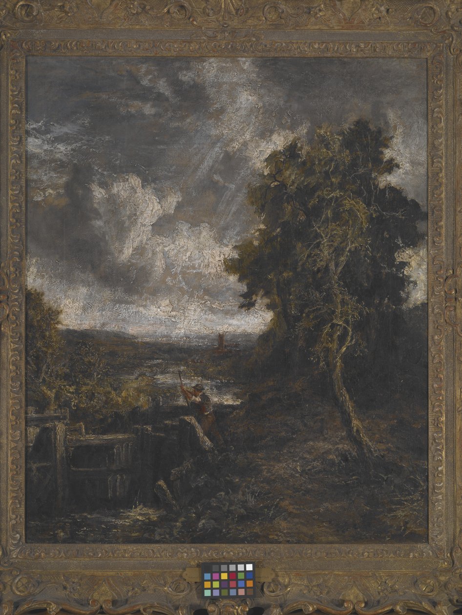 East Bergholt - Lock On Stour (olej na płótnie) autorstwa John Constable