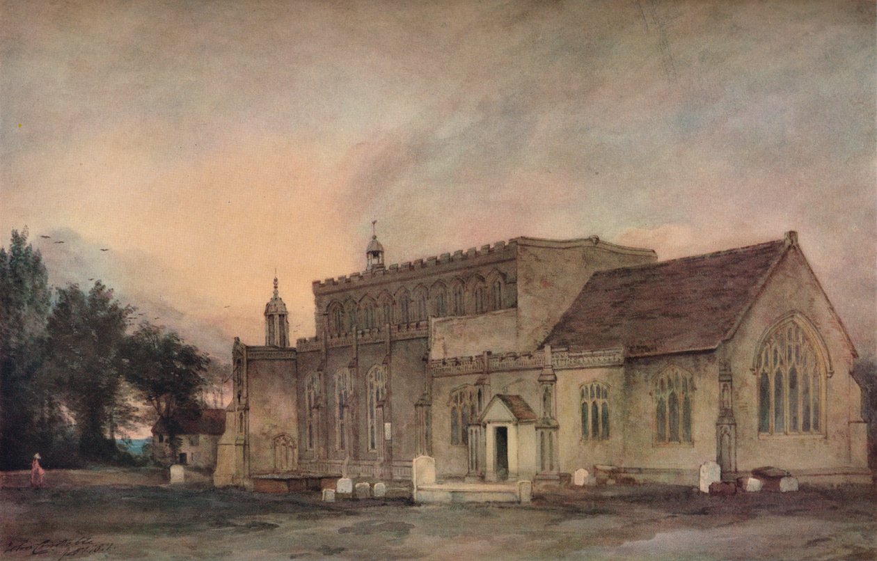Kościół East Bergholt od południowego wschodu, 1811 autorstwa John Constable
