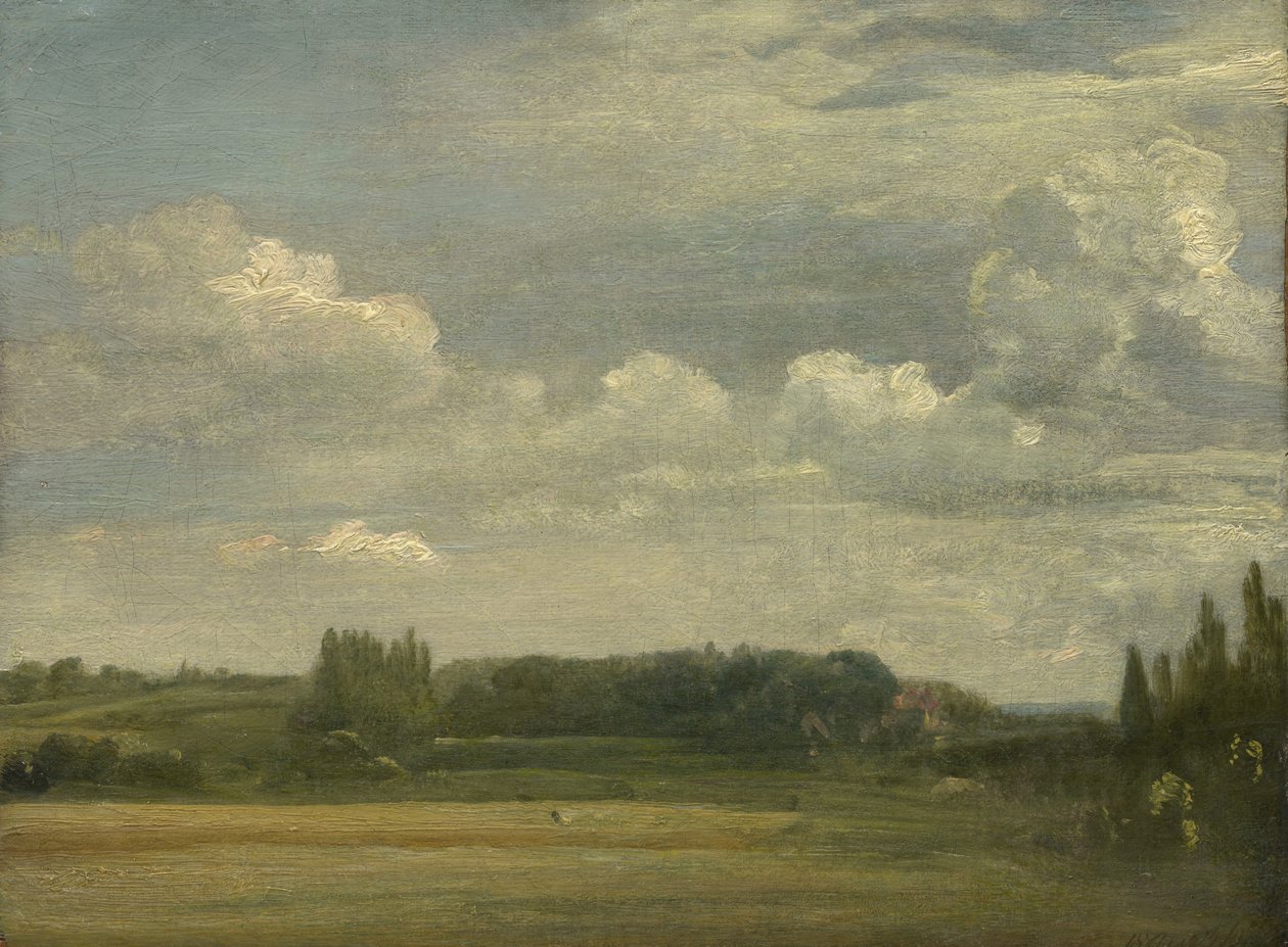 East Bergholt Common, Widok na plebanię, 18 sierpnia 1813 autorstwa John Constable