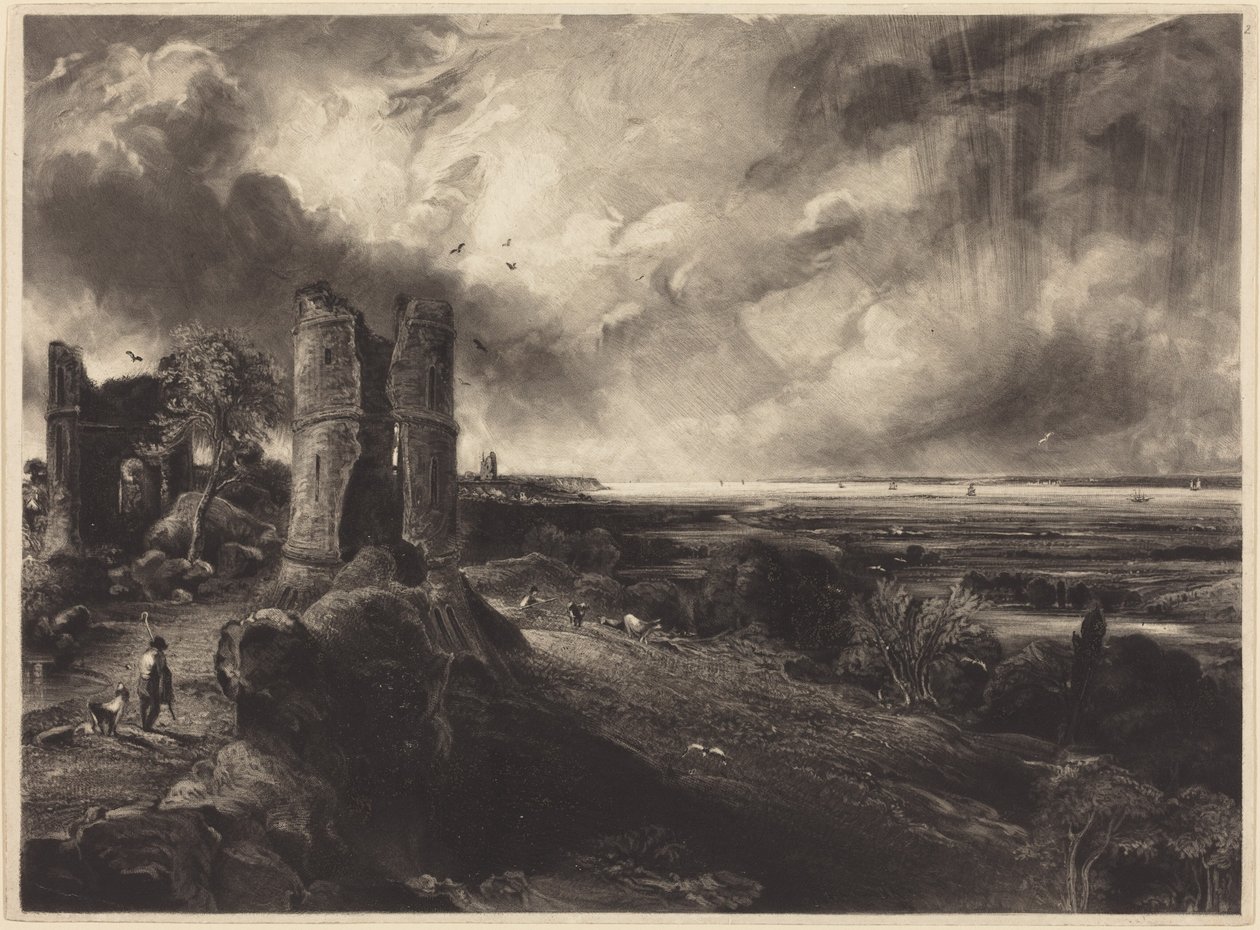 Zamek Hadleigh (duża płyta) autorstwa John Constable