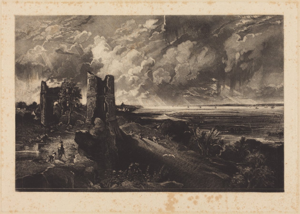 Zamek Hadleigh (mała płyta) autorstwa John Constable