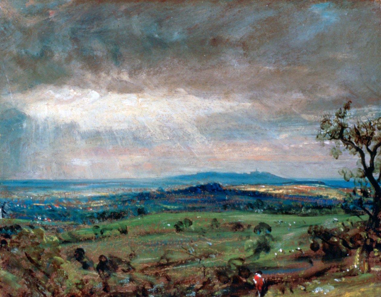 Hampstead Heath z broną w oddali, c1821 autorstwa John Constable