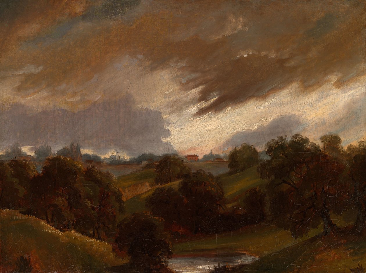 Hampstead, burzliwe niebo autorstwa John Constable