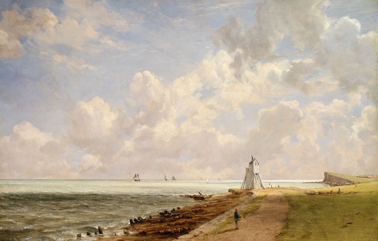 Latarnia morska w Harwich (olej na płótnie) autorstwa John Constable
