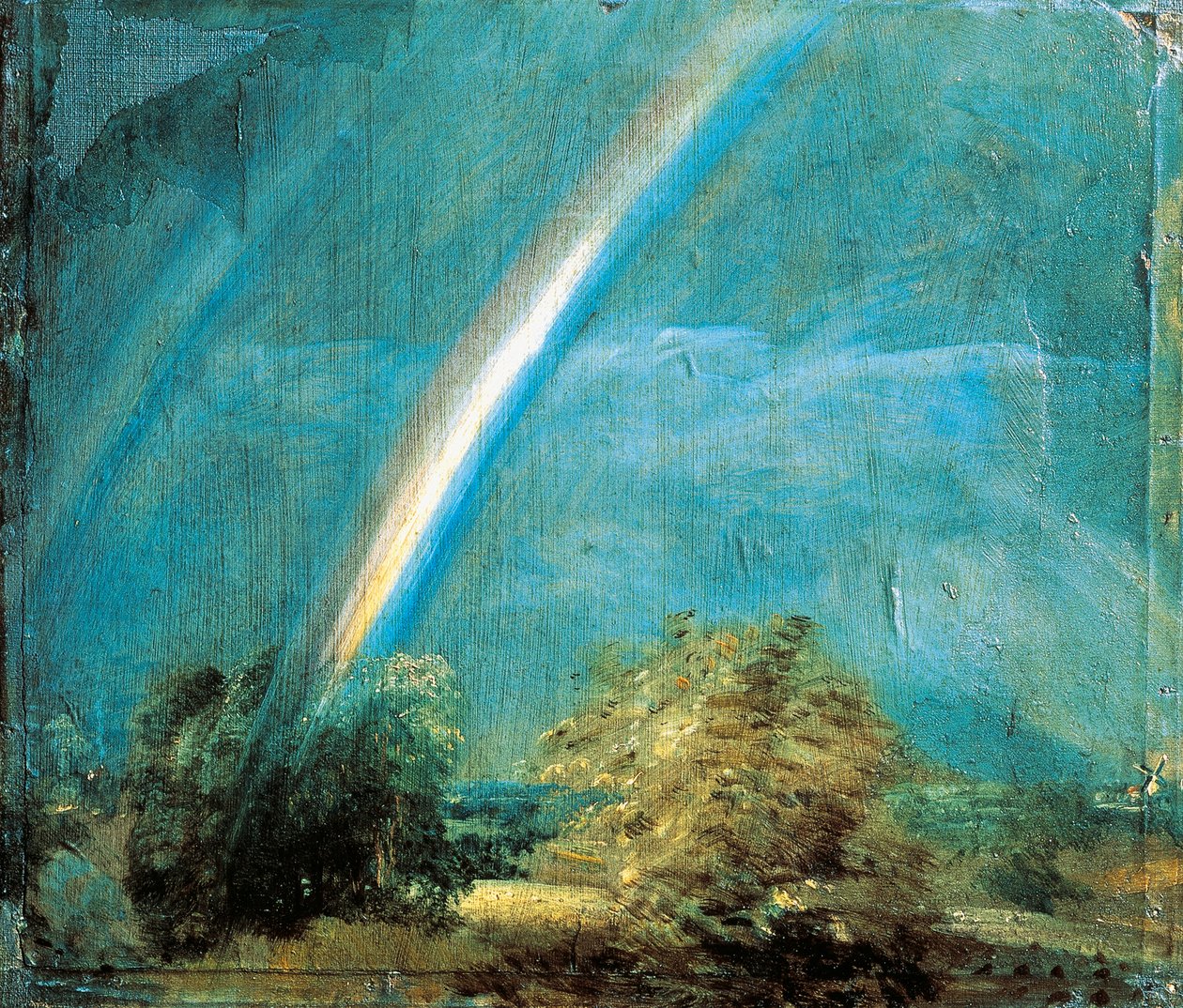 Krajobraz z podwójną tęczą autorstwa John Constable