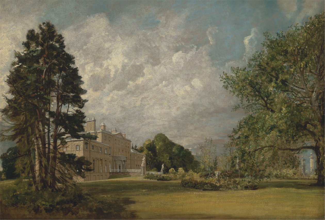 Malvern Hall, Warwickshire, c.1820-21 (olej na płótnie) autorstwa John Constable