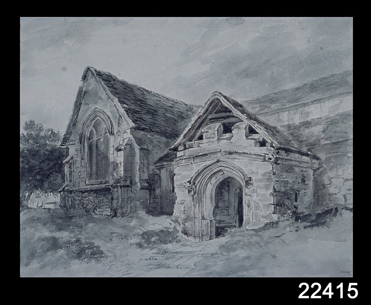 Kruchta i transept kościoła, ok. 1850-11 autorstwa John Constable