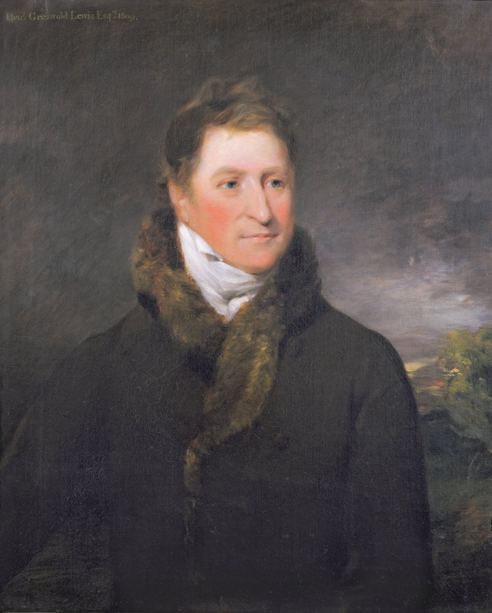 Portret Greswolda Lewisa (zm. 1819) z Malvern Hall, Warwickshire autorstwa John Constable