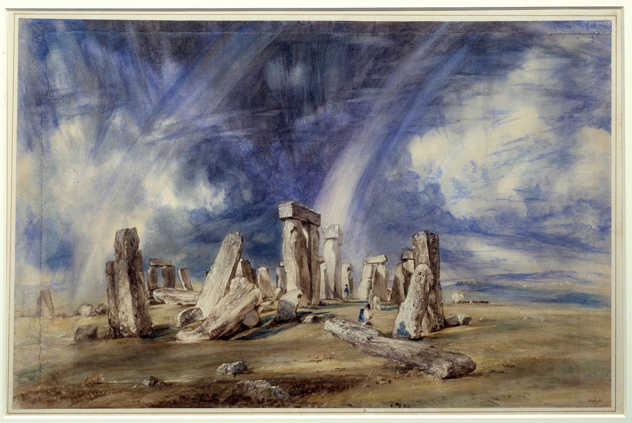 Prehistoryczne miejsce Stonehenge (Anglia). Obraz Johna Constable