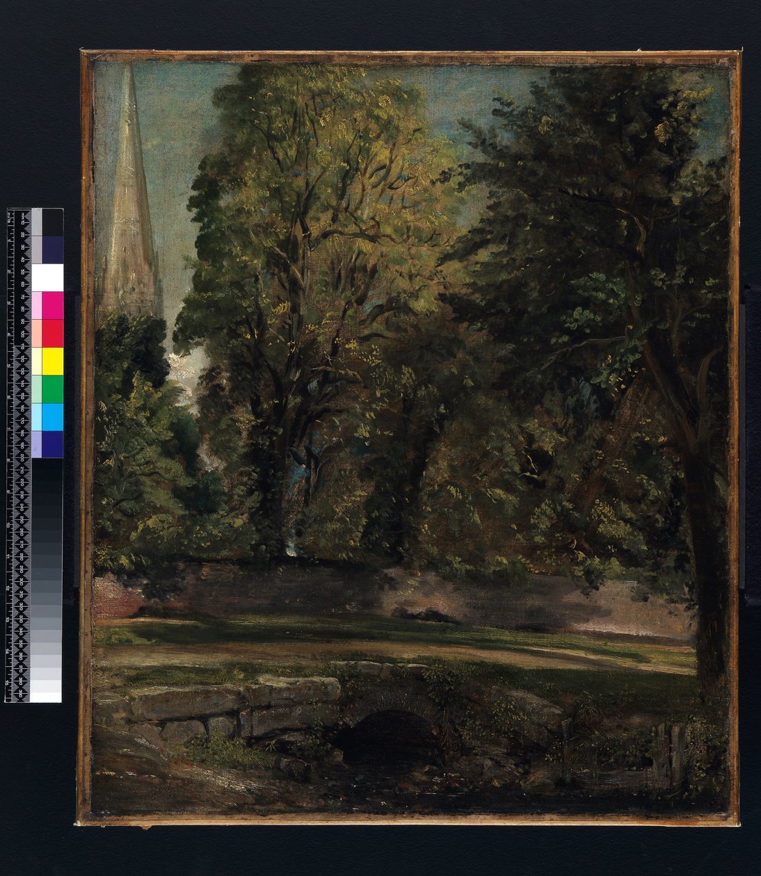 Katedra w Salisbury widziana ponad murem autorstwa John Constable