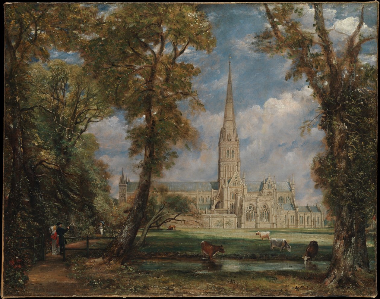 Katedra w Salisbury widziana z terenu biskupiego autorstwa John Constable
