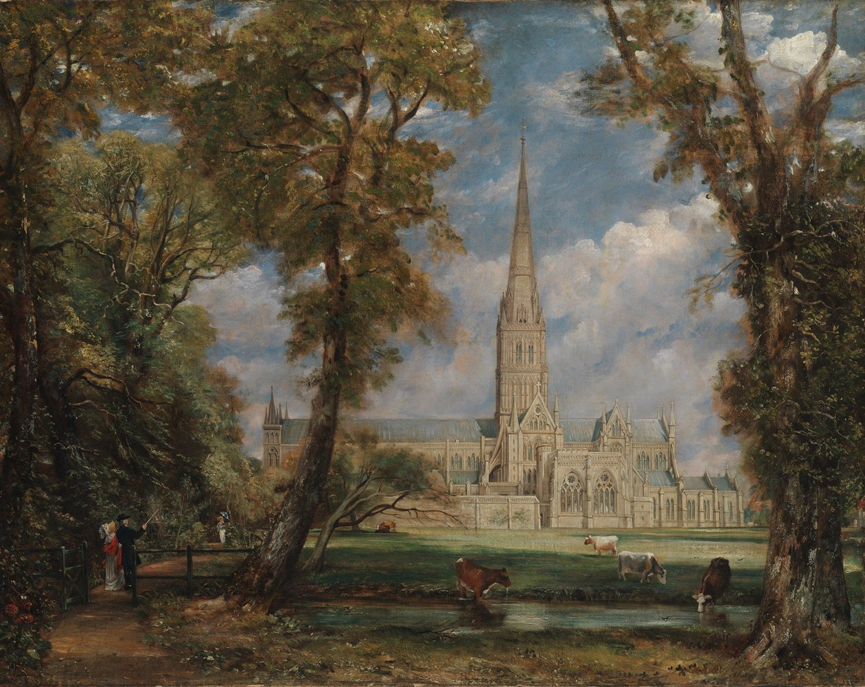Katedra w Salisbury z terenu biskupiego autorstwa John Constable