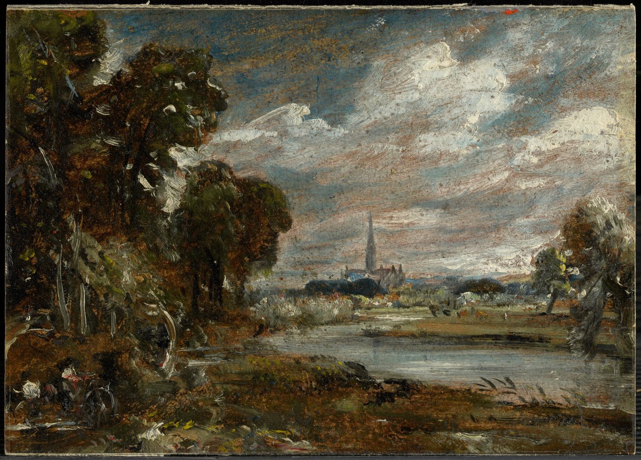 Katedra w Salisbury widziana znad rzeki Nadder autorstwa John Constable
