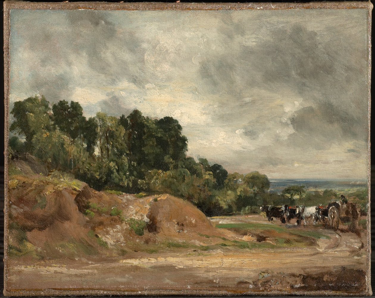 Mielizny oraz wóz i konie na Hampstead Heath autorstwa John Constable