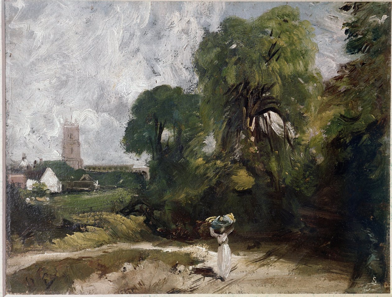 Stoke-by-Nayland (olej na płótnie, ok. 1830) autorstwa John Constable